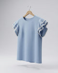 Camiseta Azul con Volantes