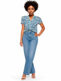 Conjunto de 2 piezas de Camisa Floral y Pantalón Vaquero