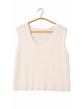 Top de punto beige