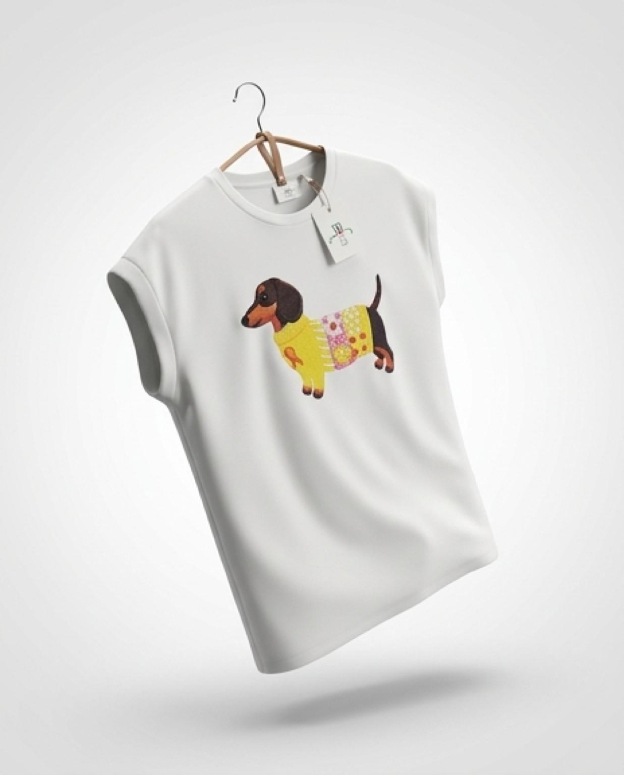 Camiseta de Dibujo de Perro