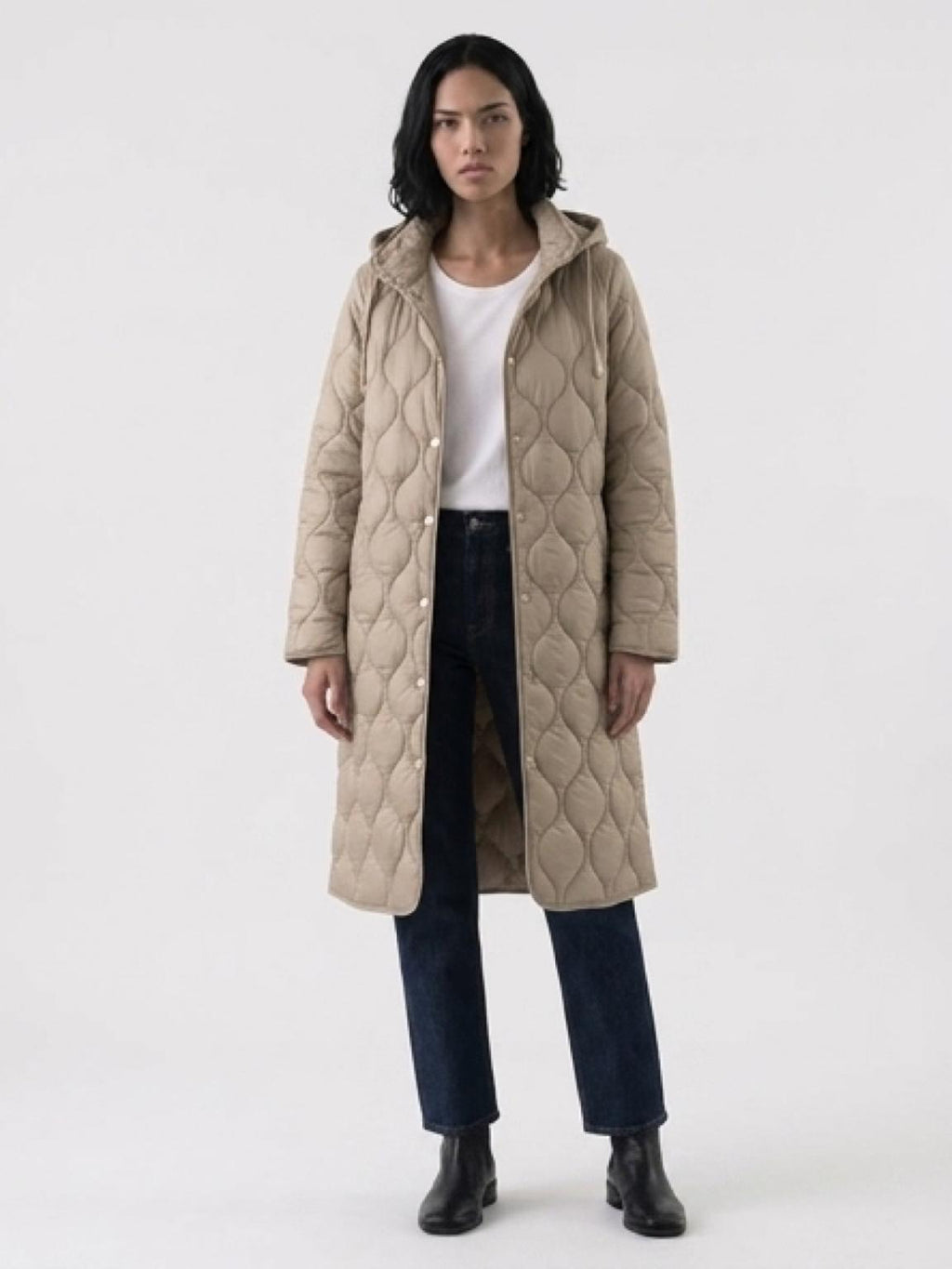 Chubasquero Beige Acolchado