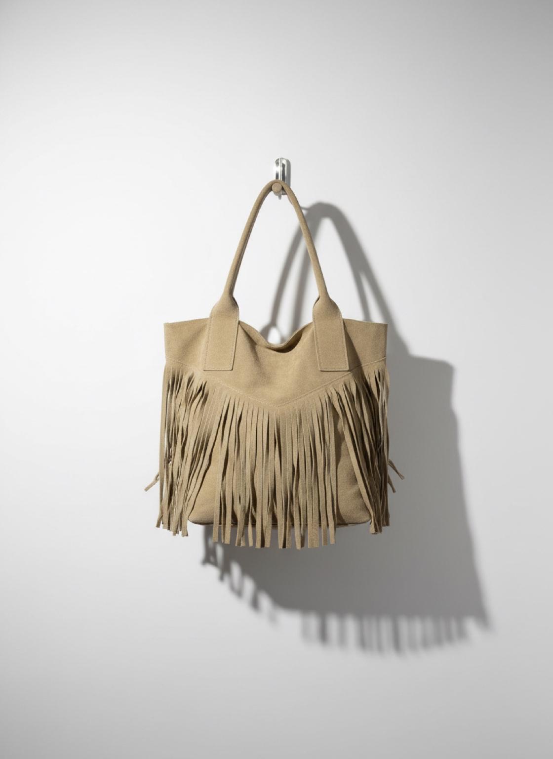 Bolso Beige de Flecos