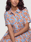 Vestido de Flores Naranjas y Azules 40€