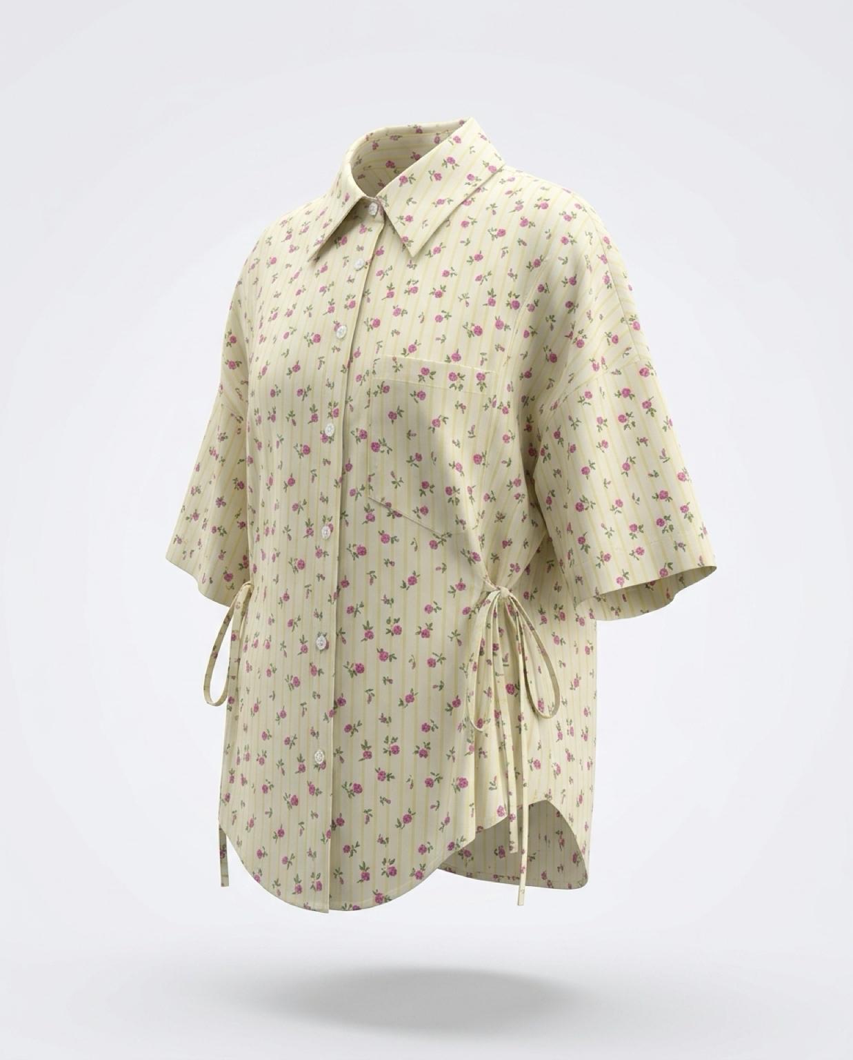 Camisa Amarilla de Flores