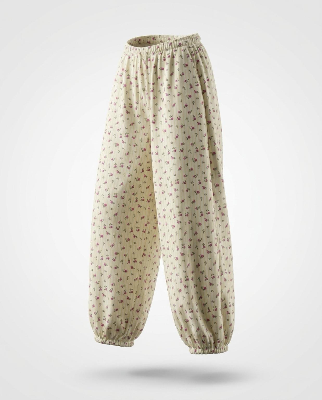 Pantalón Amarillo de Flores