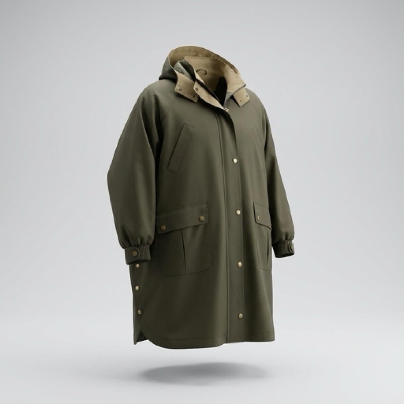 Chubasquero Verde Militar